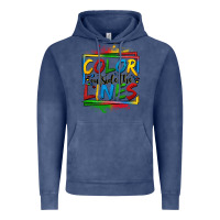 Vintage Denim color outside the lines autism Vintage Hoodie - OliviaCreatesArt