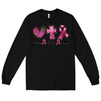 Black Love Faith cure Breast Cancer Long Sleeve Tee - FaDigitalArtStudio