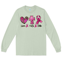 Love Faith Cure Breast Cancer Long Sleeve Tee | Teevron