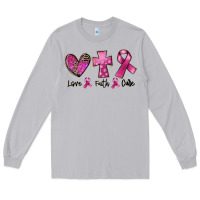 Moon Dust Love Faith cure Breast Cancer Long Sleeve Tee - FaDigitalArtStudio