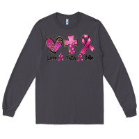 Smoke Love Faith cure Breast Cancer Long Sleeve Tee - FaDigitalArtStudio