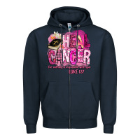 Navy heal cancer for nothing is impossible with god Zipper Hoodie - BarkalooDesign