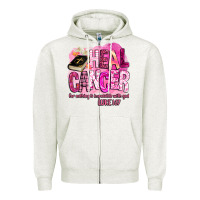 Oatmeal Heather heal cancer for nothing is impossible with god Zipper Hoodie - BarkalooDesign
