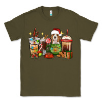Army Green Christmas coffee cups with Beagle Classic Tee - RanaPortraitStore