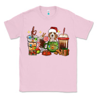 Bubblegum Pink Christmas coffee cups with Beagle Classic Tee - RanaPortraitStore