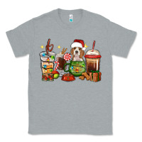 Heather Grey Christmas coffee cups with Beagle Classic Tee - RanaPortraitStore