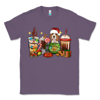 Lavender Christmas coffee cups with Beagle Classic Tee - RanaPortraitStore