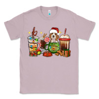 Lilac Christmas coffee cups with Beagle Classic Tee - RanaPortraitStore