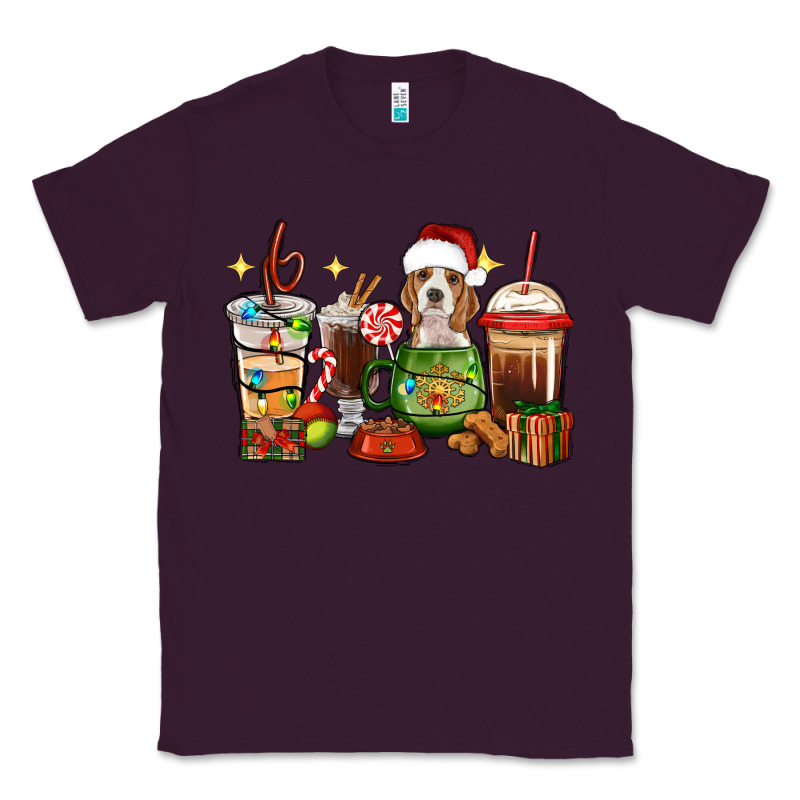 Christmas Coffee Cups With Beagle Classic Tee by RanaPortraitStore | Teevron