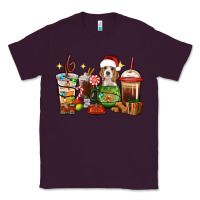 Plum Christmas coffee cups with Beagle Classic Tee - RanaPortraitStore