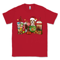 Red Christmas coffee cups with Beagle Classic Tee - RanaPortraitStore