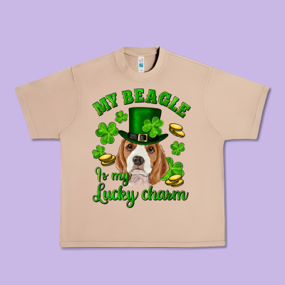 St.patricks Day My Beagle Is My Lucky Charm Urban Heavy Tee Designed By Ranaportraitstore