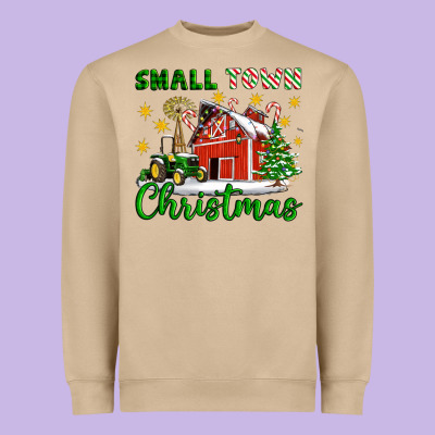 Small Town Christmas Heavyweight Sweatshirt Designed By Artiststas
