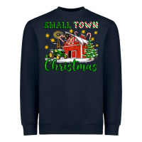 Navy Small Town Christmas Heavyweight Sweatshirt - Artiststas