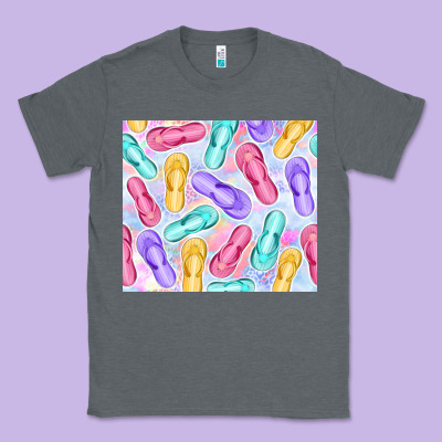 Flip Flops With Leopard Classic Tee Designed By Tumblerdesignbyshophia