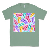 Sage flip flops with leopard Classic Tee - TumblerDesignByShophia