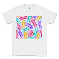 White flip flops with leopard Classic Tee - TumblerDesignByShophia