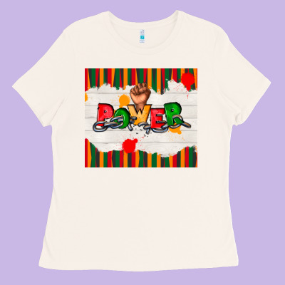 Juneteenth Black Power Ladies Tee Designed By Tumblerdesignbyshophia