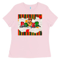 Bubblegum Pink juneteenth black power Ladies Tee - TumblerDesignByShophia