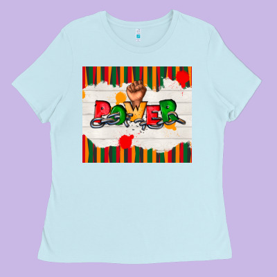 Juneteenth Black Power Ladies Tee Designed By Tumblerdesignbyshophia