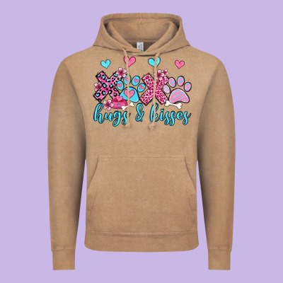 Xoxo Hugs And Kisses Paws Olivia Vintage Hoodie Designed By Oliviacreatesart