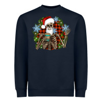 Navy Santa skeleton christmas Heavyweight Sweatshirt - Artiststas