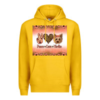 Lemon peace love yorkie Premium Hoodie - Jasminsmagicworld