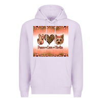 Lilac peace love yorkie Premium Hoodie - Jasminsmagicworld