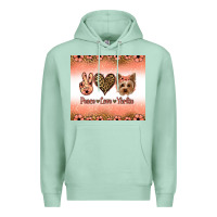 Seafoam peace love yorkie Premium Hoodie - Jasminsmagicworld
