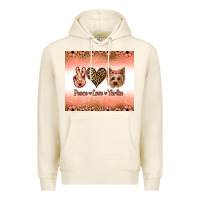 Tofu peace love yorkie Premium Hoodie - Jasminsmagicworld