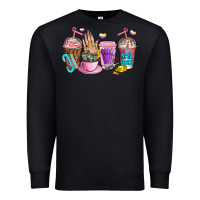 Black nail art  coffee cups Premium Sweatshirt - AdoDesignShop