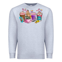 Heather Grey nail art  coffee cups Premium Sweatshirt - AdoDesignShop