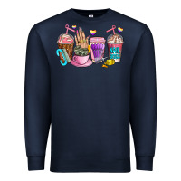 Navy nail art  coffee cups Premium Sweatshirt - AdoDesignShop