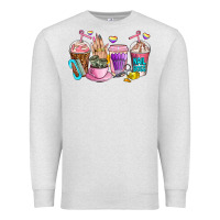 Oatmeal Heather nail art  coffee cups Premium Sweatshirt - AdoDesignShop