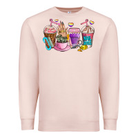 Pale Pink nail art  coffee cups Premium Sweatshirt - AdoDesignShop