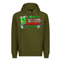Army Green 100 Nursing Student Tears Premium Hoodie - CowhideDigitalArt