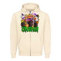 Sandshell spooky crusher monster truck Zipper Hoodie - BarkalooDesign
