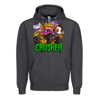 Smoke spooky crusher monster truck Zipper Hoodie - BarkalooDesign