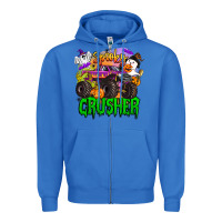 True Royal spooky crusher monster truck Zipper Hoodie - BarkalooDesign