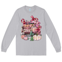 Moon Dust Breast Cancer truck with pumpkins Long Sleeve Tee - FaDigitalArtStudio