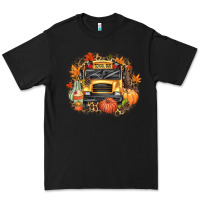 Black Fall School Bus Premium Tee - texasbilliewilder