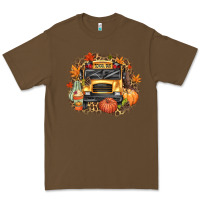 Cacao Fall School Bus Premium Tee - texasbilliewilder