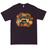 Plum Fall School Bus Premium Tee - texasbilliewilder