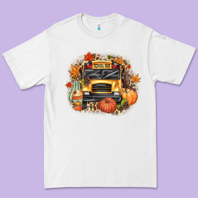 Fall School Bus Premium Tee Designed By Texasbilliewilder