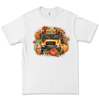 White Fall School Bus Premium Tee - texasbilliewilder