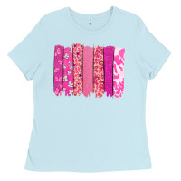 Baby Blue Cancer brushstroke Cancer Awareness Ladies Tee - HowdyJamesFarm