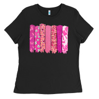 Black Cancer brushstroke Cancer Awareness Ladies Tee - HowdyJamesFarm