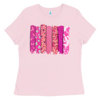 Bubblegum Pink Cancer brushstroke Cancer Awareness Ladies Tee - HowdyJamesFarm