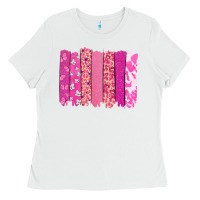 White Cancer brushstroke Cancer Awareness Ladies Tee - HowdyJamesFarm