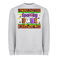 Heather Grey Spooky Babe Heavyweight Sweatshirt - Artiststas